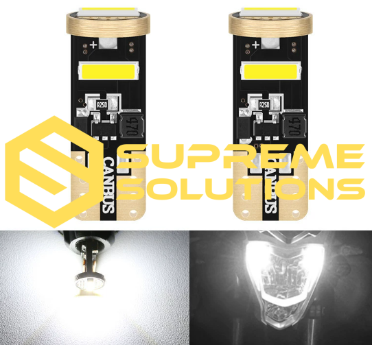 LED лампа T10-7020-3SMD Korean Chip 12–24V Super CANBUS (аналог W5W) – Білий