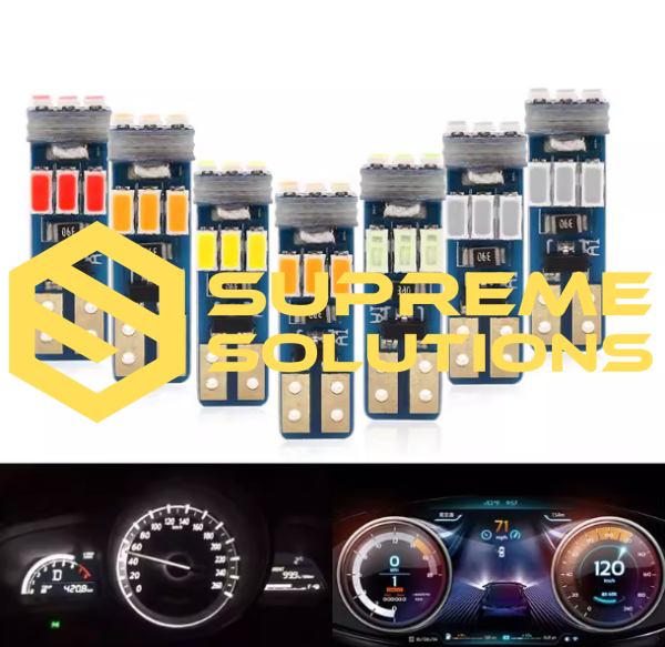 T5 12V LED Bulb with 9x3014 SMD and Driver – for Dash & Button Lighting