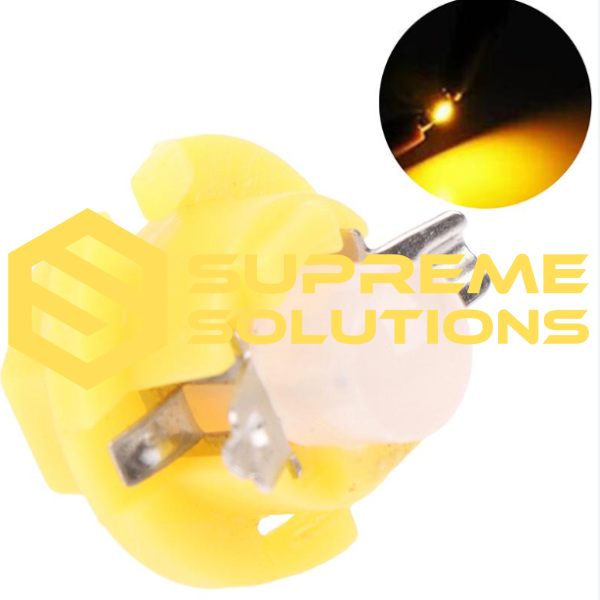 T5 BX8.3d LED Bulb – COB Technology for Dashboard 12V.  Yellow