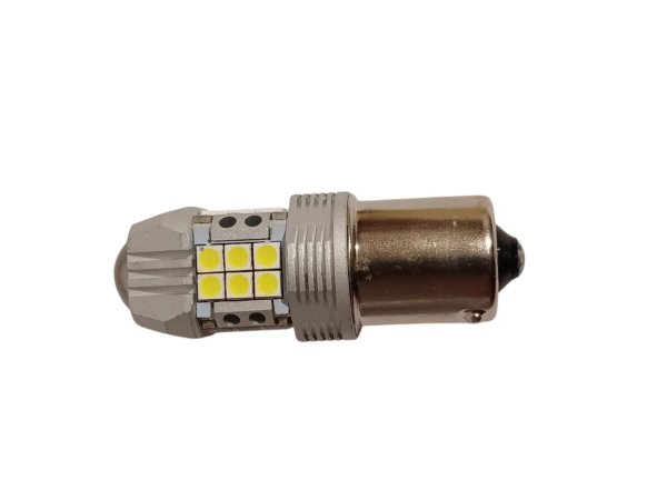 LED Bulb 1156 12–24V | 27 Samsung LEDs | CANBUS | Single Contact | P21W Replacement