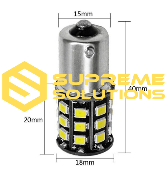 1156-3030-28SMD LED Bulb 12V | Single Contact | White | Supreme Solutions