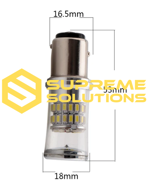 1156-3014-48SMD 12–24V Yellow – BAU15s LED Bulb for Red-Lens Turn Signals (Offset Pins)