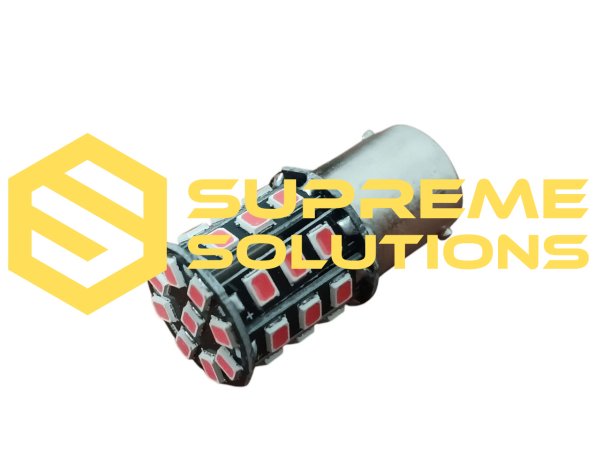12V 1156-3030-28SMD Одноконтактна (аналог лампи R5W;R10W;P21W) Червоний