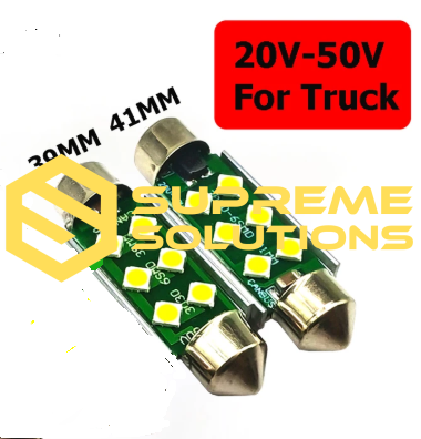 FS-3030-6SMD 36MM 20–50V – White LED C5W Bulb with CANBUS for Trucks & Buses