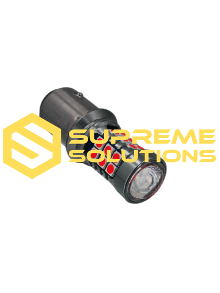 1157-3030-30SMD FLASH Samsung 12–24V Червона – двоконтактна LED-лампа P21/5W з ефектом миготіння