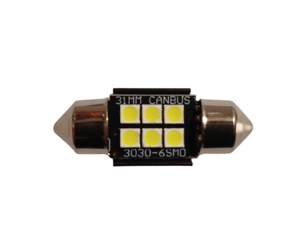 12-24V FS-3030-6SMD 31MM Samsung драйвер CANBUS (аналог лампи C5W) Білий