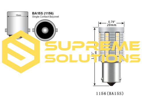 1156-3030-45SMD 12–48V 28W White – High-Brightness Single-Contact LED Bulb P21W with SUPER CANBUS