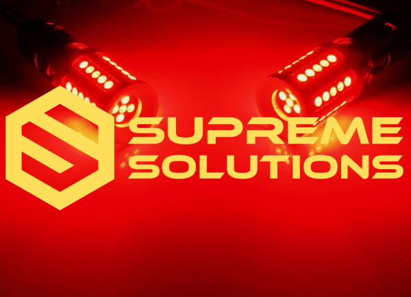 1156-3030-45SMD 28W 12–48V Red – Super Bright Single Contact LED Bulb (P21W Equivalent) with SUPER CANBUS Driver