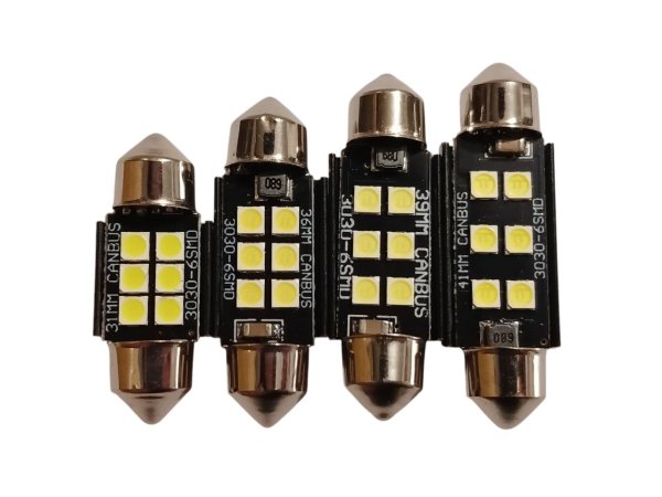 12-24V FS-3030-6SMD 36MM Samsung драйвер CANBUS (аналог лампи C5W) Білий