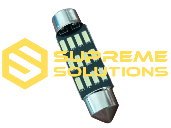 Світлодіодна лампа FS-4014-12SMD 39 мм (аналог C5W) — 12V, білий, 