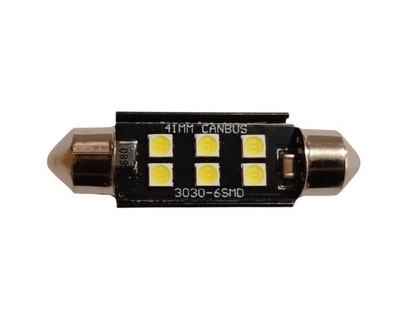 12-24V FS-3030-6SMD 41MM Samsung драйвер CANBUS (аналог лампи C5W) Білий