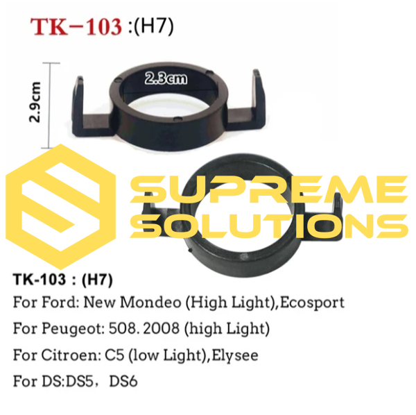Adapter TK-103 for LED and Xenon Bulbs H7 — Ford, Peugeot, Citroen