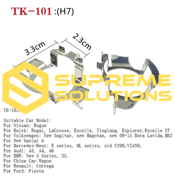 Перехідник TK-101 для LED ламп H7 — сумісний із Audi, BMW, Mercedes, VW, Opel, Nissan